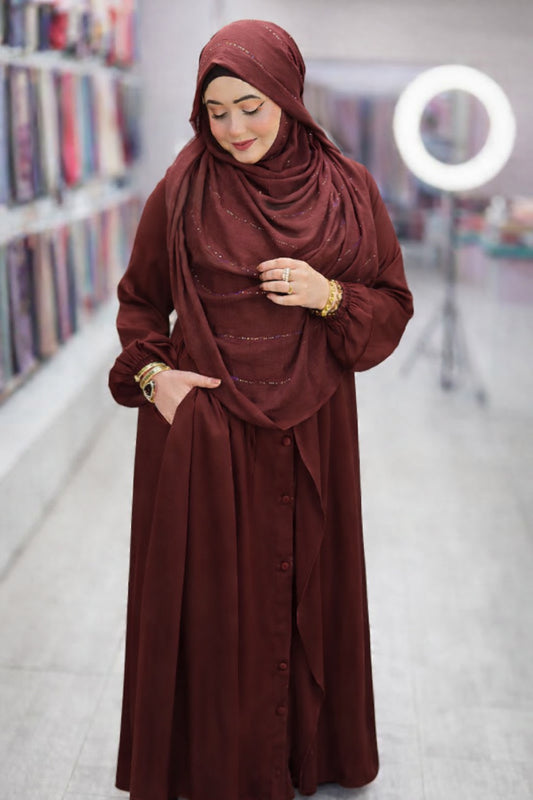 Irani Abaya (Red Rose)