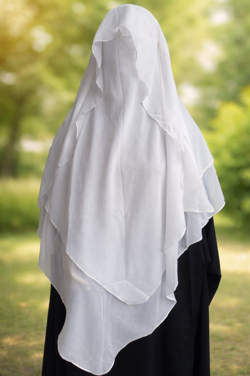 2 layer princes hijab (Off White)