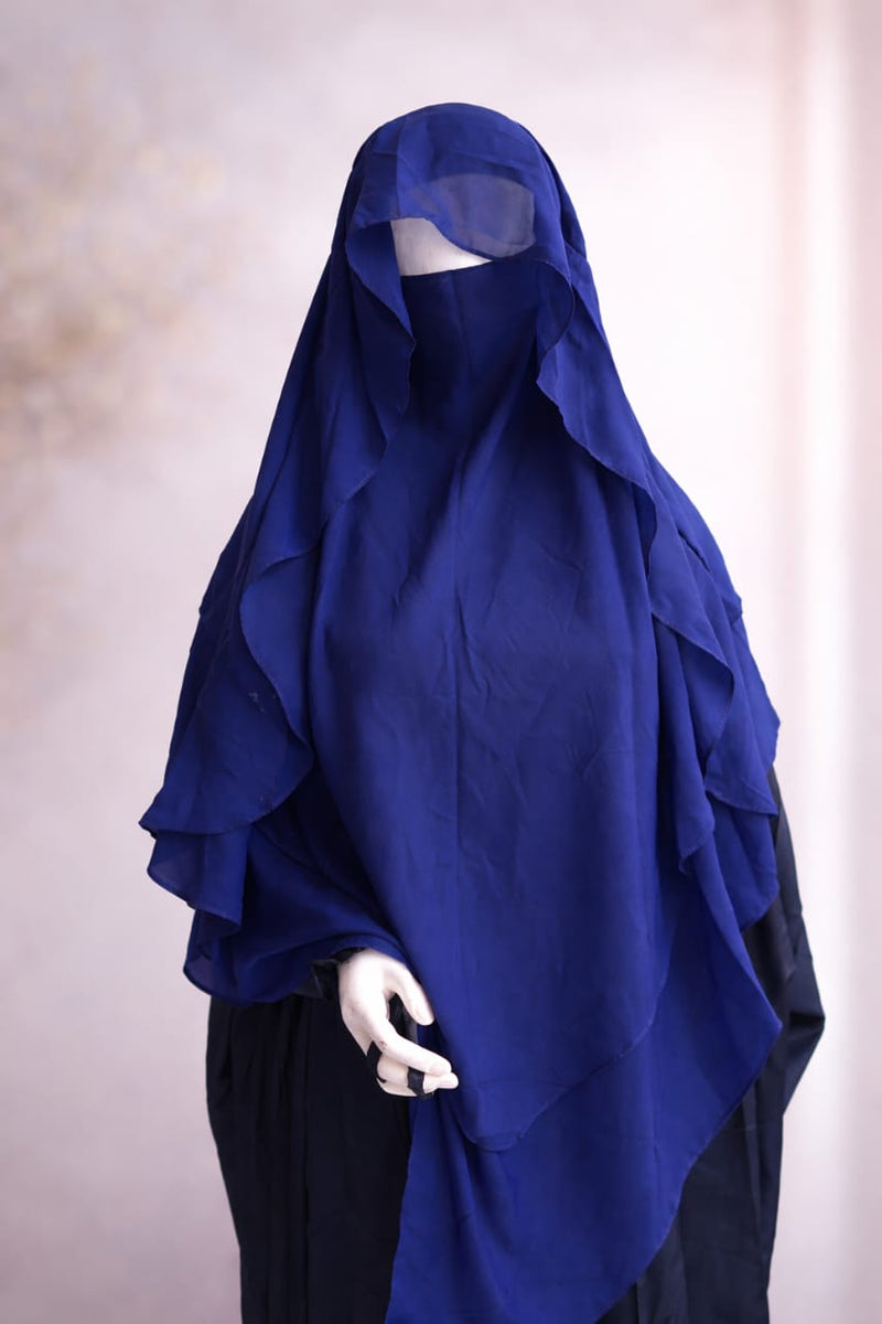 2 layer princes hijab (D-Blue)