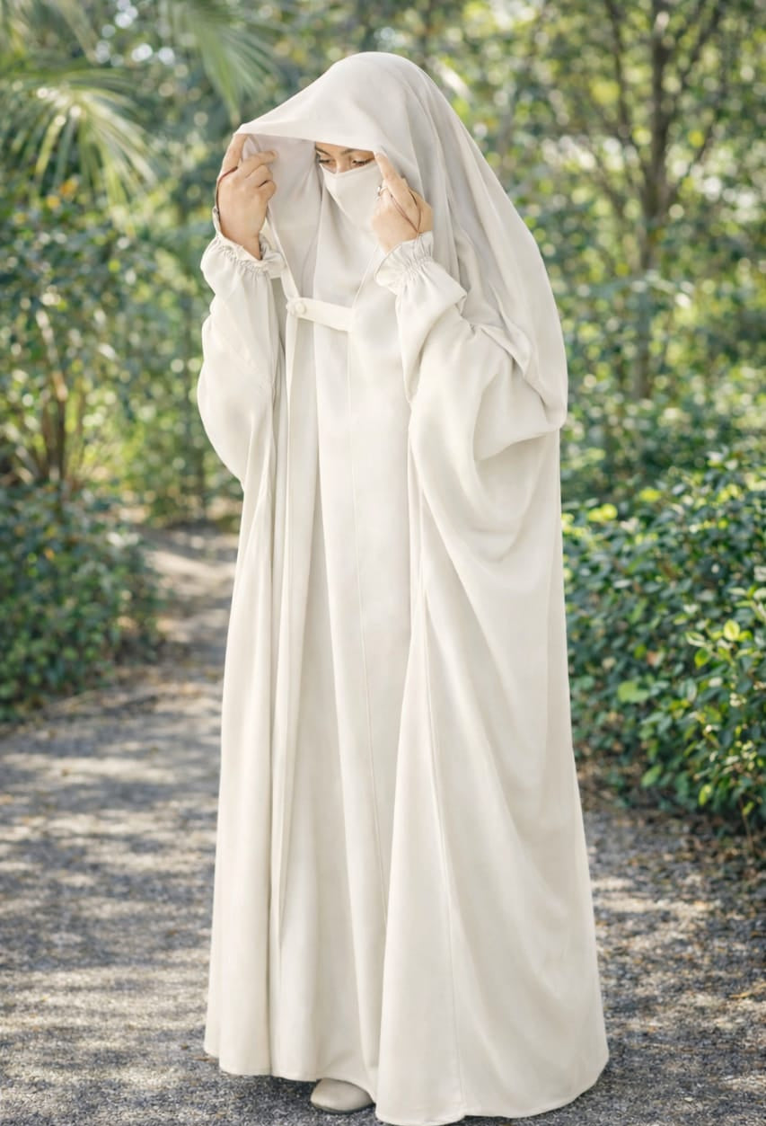Saudi Jalbab Abaya (Off White)
