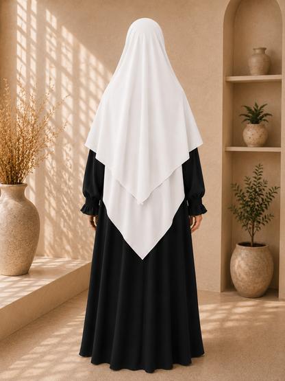 2 layer princes hijab (Off White)