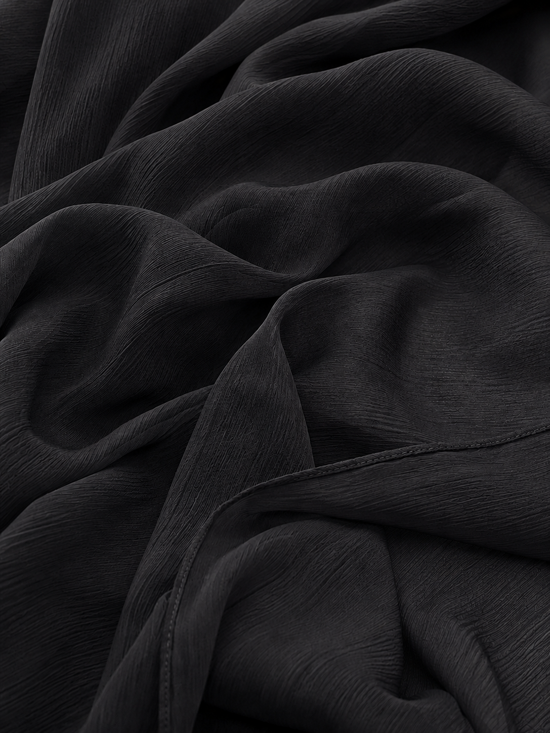 Premium Plain Chiffon Staller (Black)