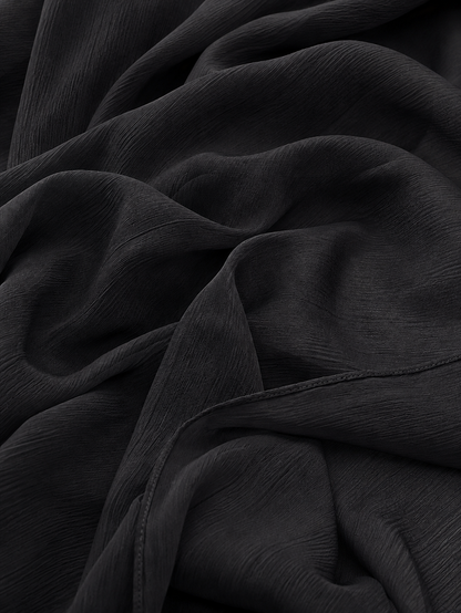 Premium Plain Chiffon Staller (Black)