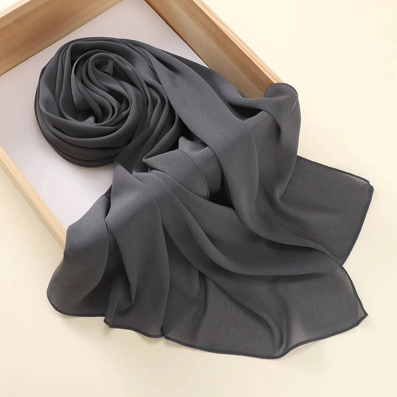 Premium Plain Chiffon Staller (Gray)