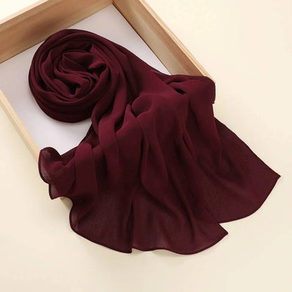 Premium Plain Chiffon Staller (Mehroon)