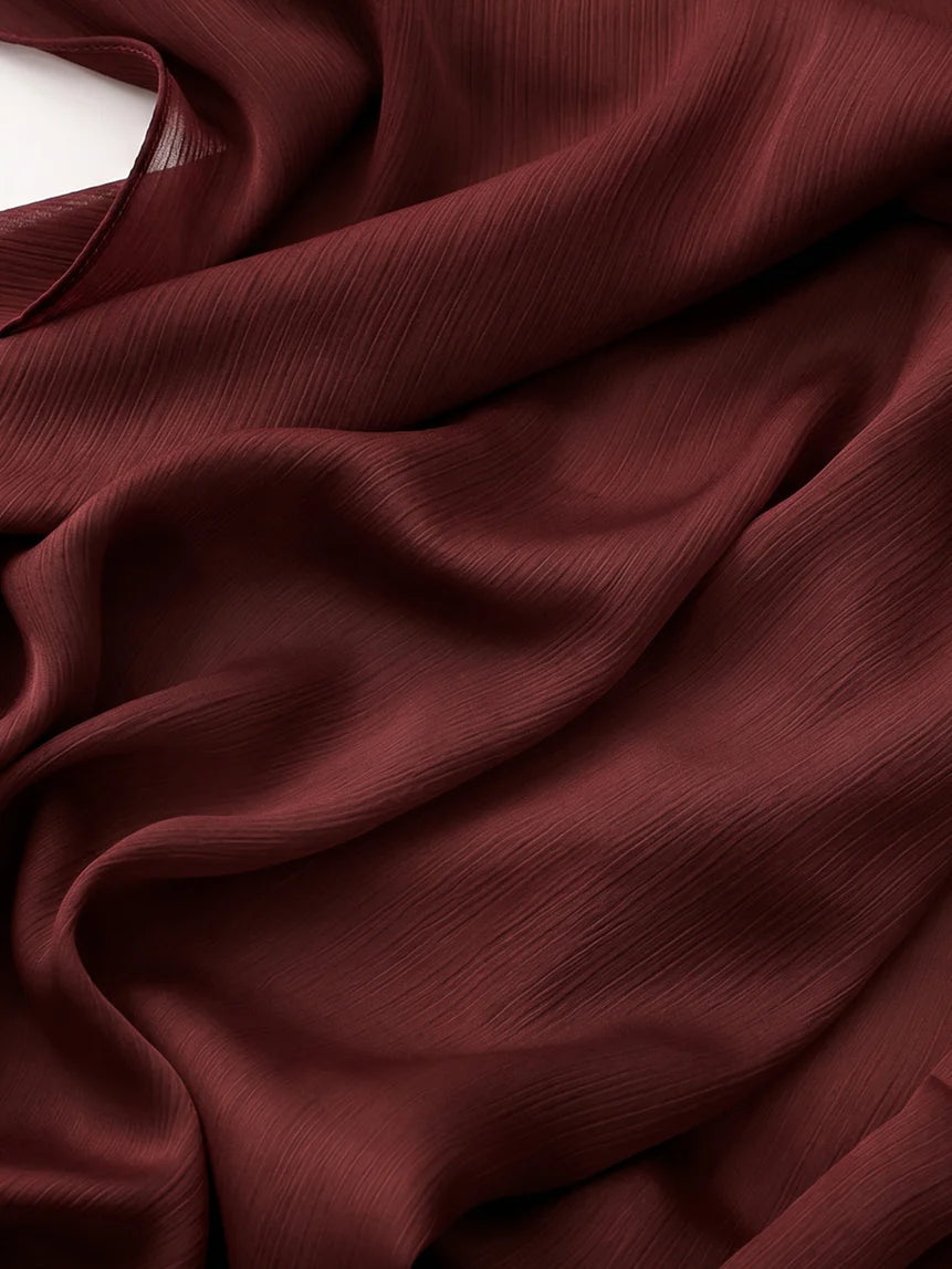 Premium Plain Chiffon Staller (Mehroon)