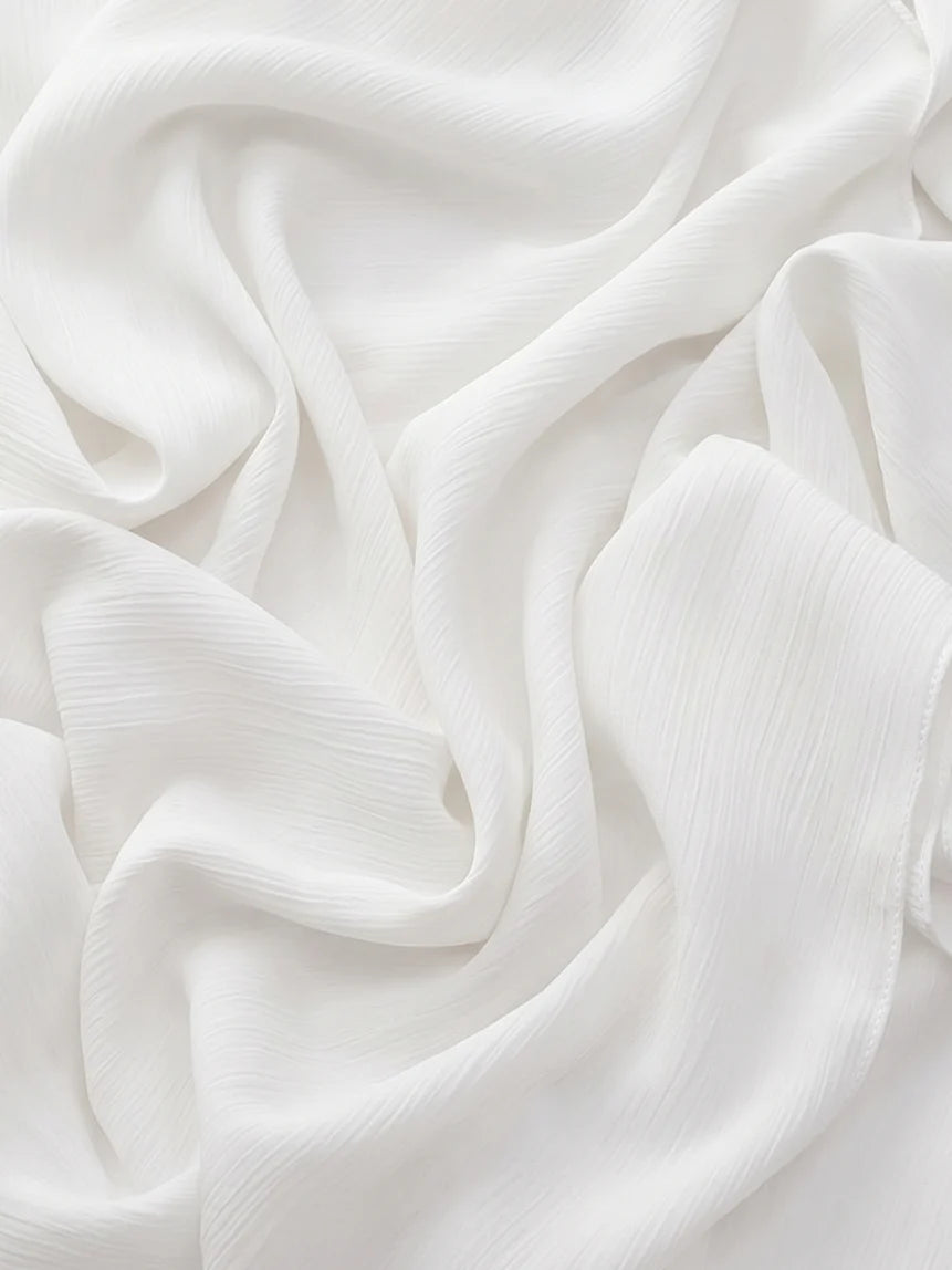 Premium Plain Chiffon Staller (White)